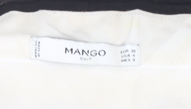 Mango Women's Black Size 10 Slim Fit Belted Dress Pants