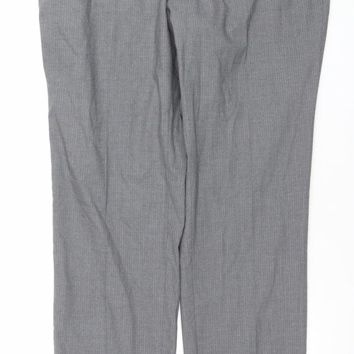 Marks and Spencer Men's Grey Slim Fit Dress Trousers 34in Waist 33in Leg
