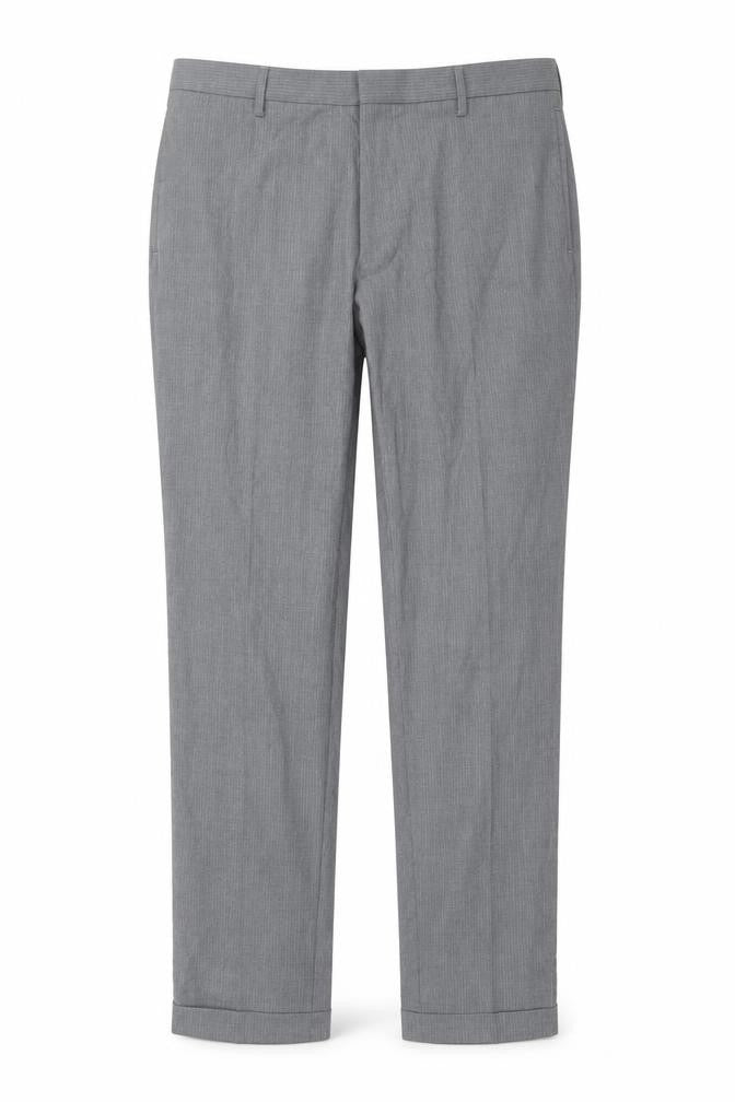 Marks and Spencer Men's Grey Slim Fit Dress Trousers 34in Waist 33in Leg