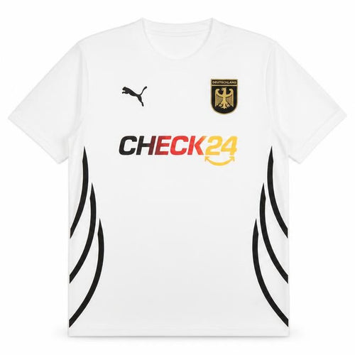 Puma Men's White Medium Football Jersey T-Shirt with Logo