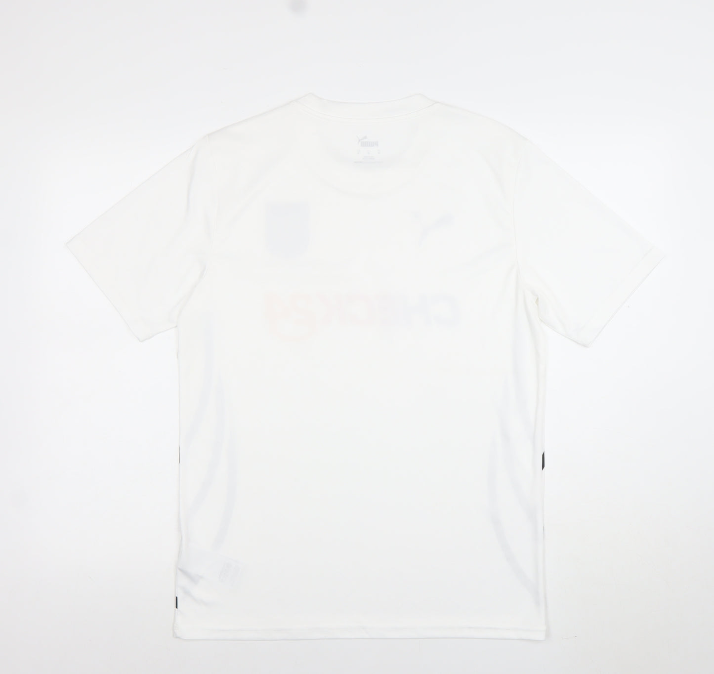 Puma Men's White Medium Football Jersey T-Shirt with Logo