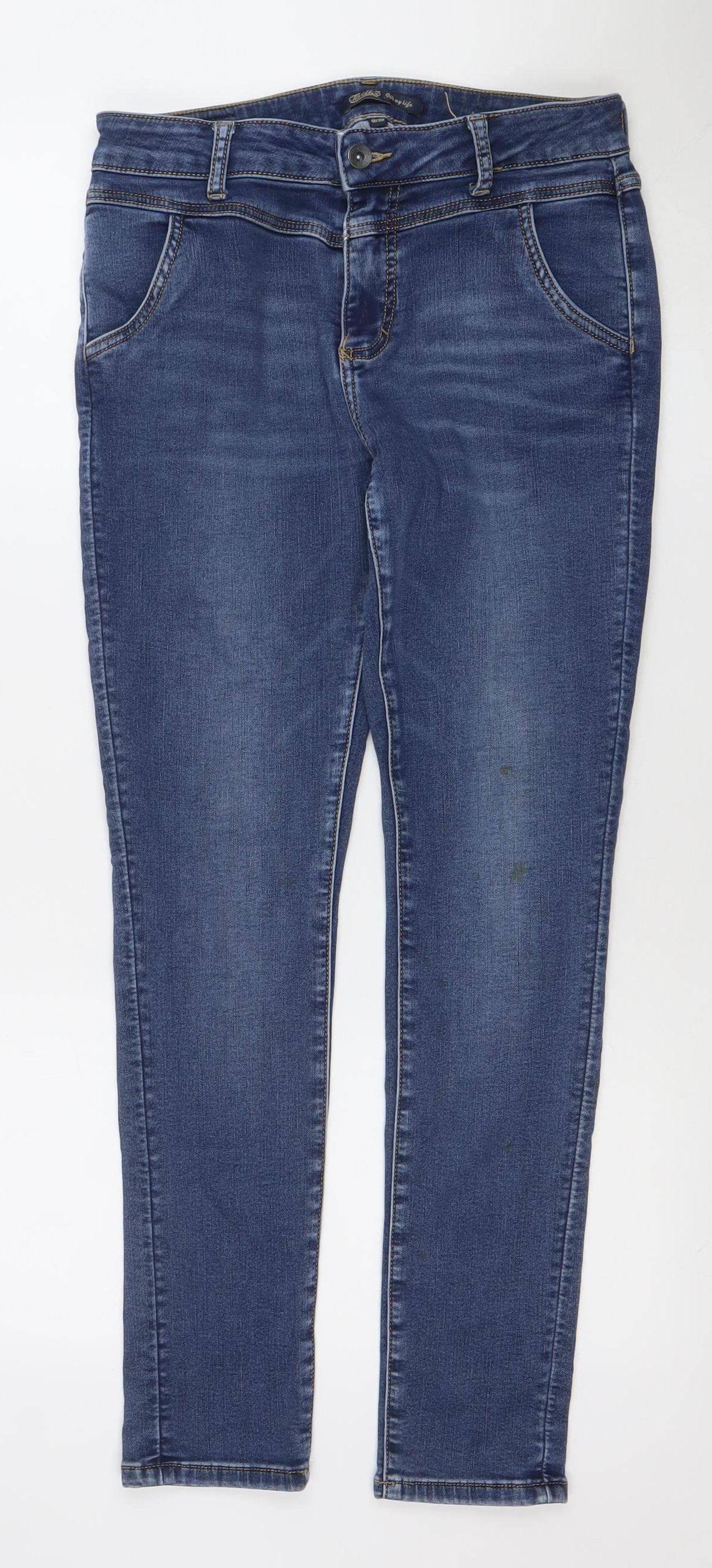 Texil3 Women's Blue Skinny Stretch Jeans Size M 30in