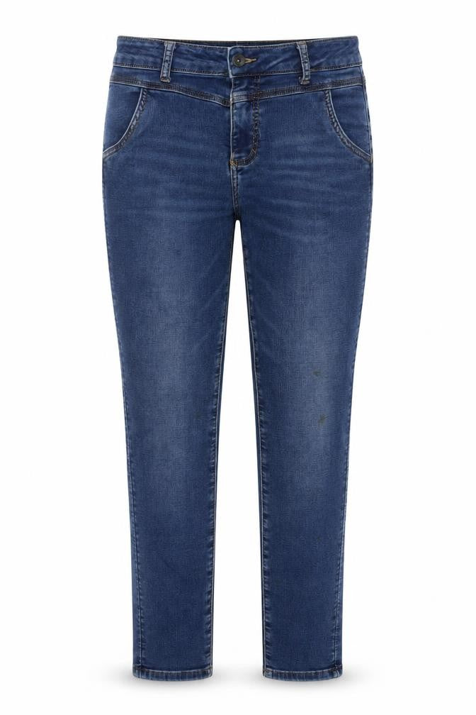 Front view of Texil3 Women's Blue Skinny Stretch Jeans, size M, 30in