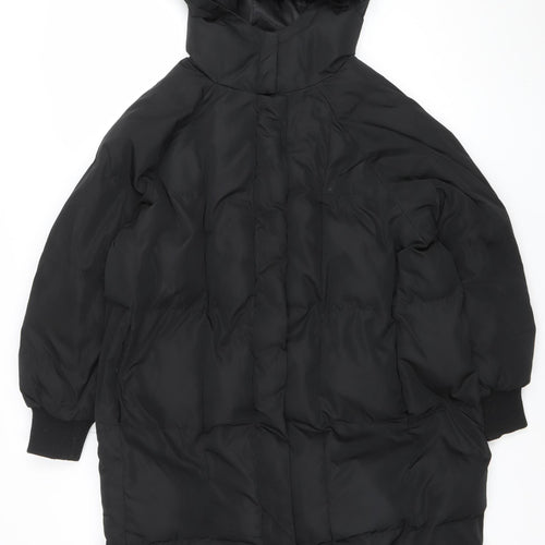 Sleepy Bunny Women’s Black Hooded Puffer Jacket Size M