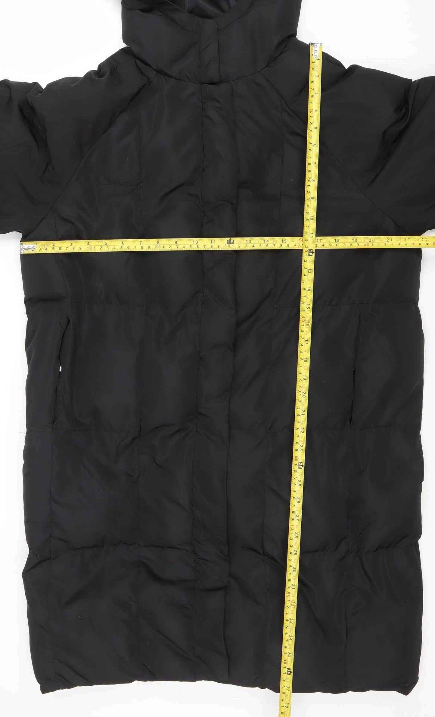 Sleepy Bunny Women’s Black Hooded Puffer Jacket Size M