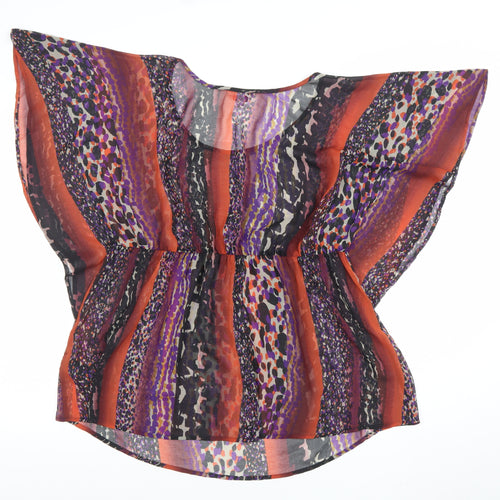 Per Una Women’s Multicoloured Sheer Tunic Blouse Size 14