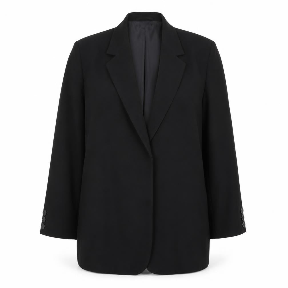 Front view of Gerry Weber Women's Black, size 16, Classic Single-Breasted Blazer