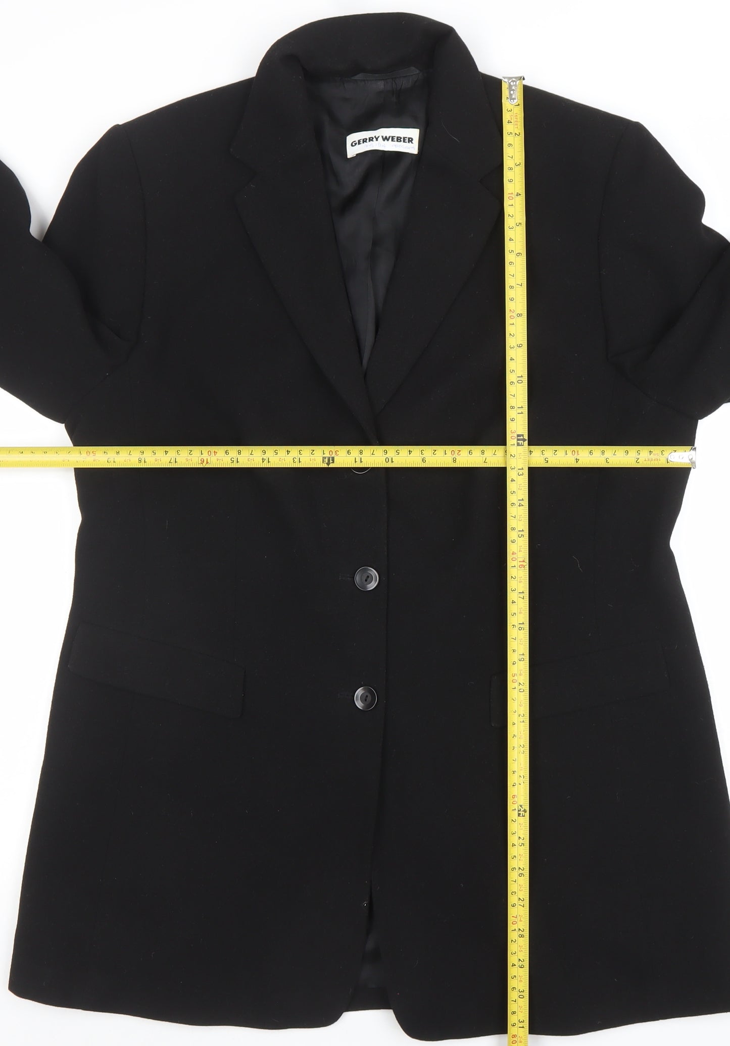 Gerry Weber Women's Black Size 16 Classic Single-Breasted Blazer