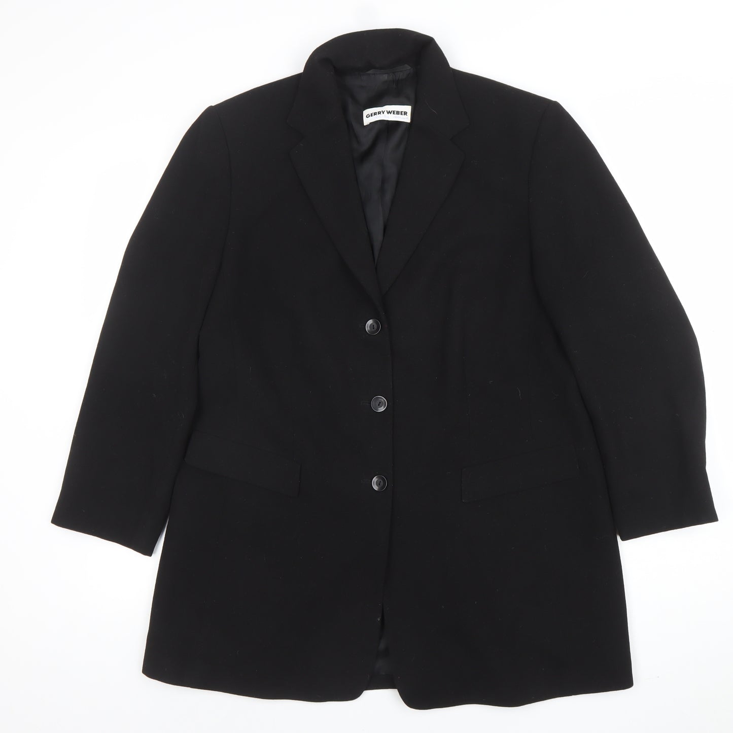 Gerry Weber Women's Black Size 16 Classic Single-Breasted Blazer