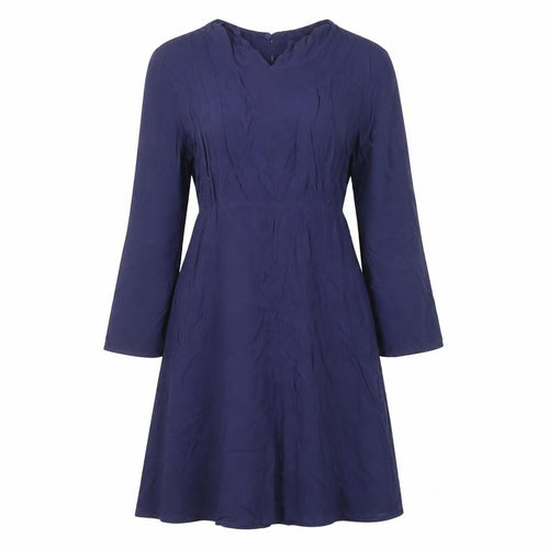 H&M Maternity Blue A-Line Knee Length Long Sleeve Dress Size S