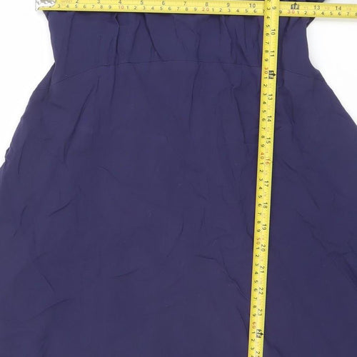 H&M Maternity Blue A-Line Knee Length Long Sleeve Dress Size S