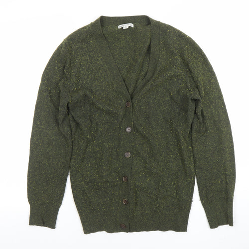 J.Crew Mercantile Women's Green Wool Blend V-Neck Cardigan M