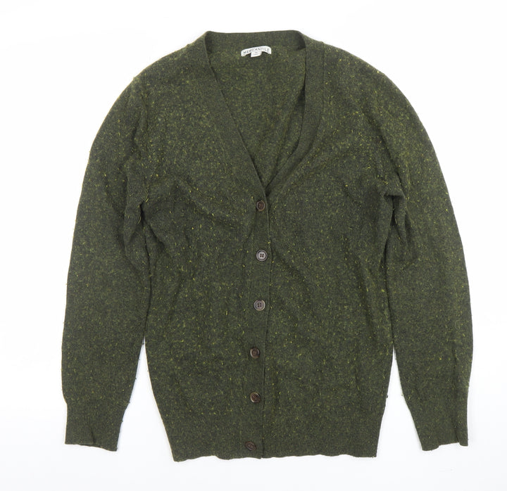 J.Crew Mercantile Women's Green Wool Blend V-Neck Cardigan M