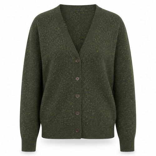 J.Crew Mercantile Women's Green Wool Blend V-Neck Cardigan M