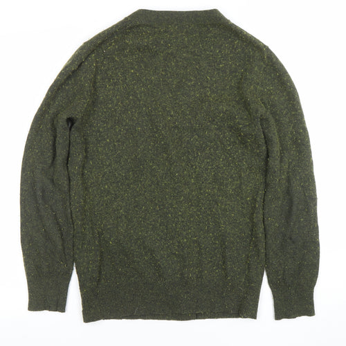 J.Crew Mercantile Women's Green Wool Blend V-Neck Cardigan M