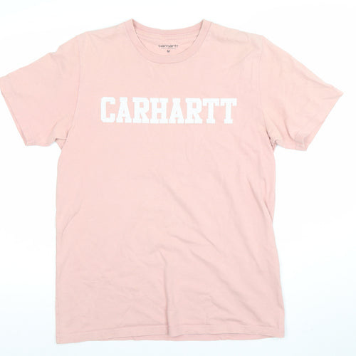 Carhartt Men’s Pink Cotton Logo Crew Neck Short Sleeve T-Shirt M