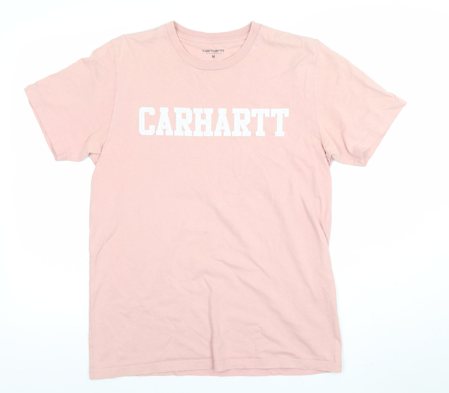 Carhartt Men’s Pink Cotton Logo Crew Neck Short Sleeve T-Shirt M