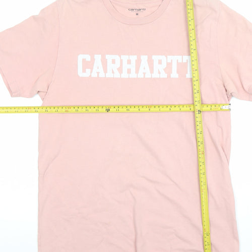 Carhartt Men’s Pink Cotton Logo Crew Neck Short Sleeve T-Shirt M