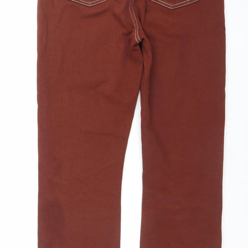 Mint Velvet Women Brown Straight Corduroy Jeans Size 10 Regular