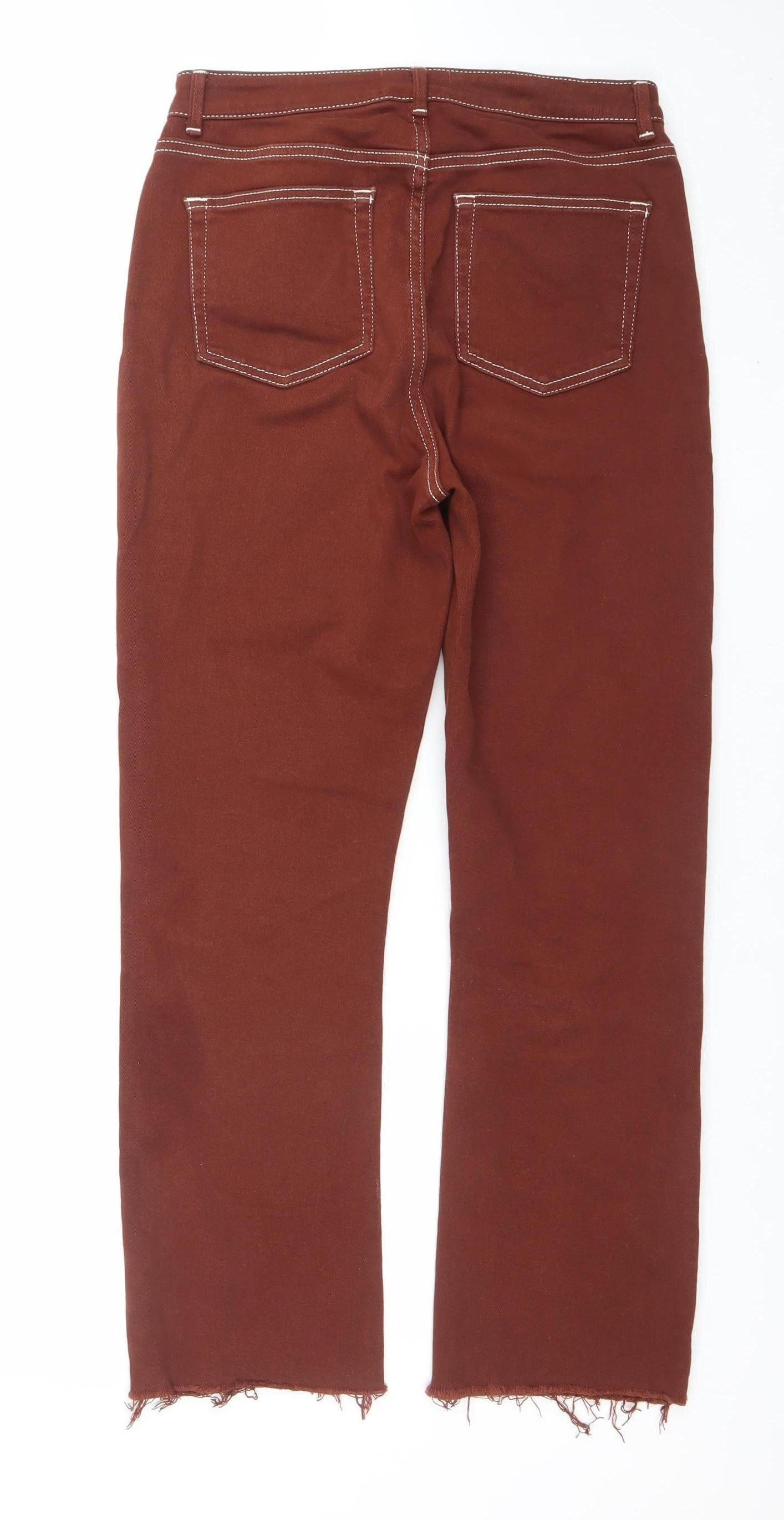 Mint Velvet Women Brown Straight Corduroy Jeans Size 10 Regular