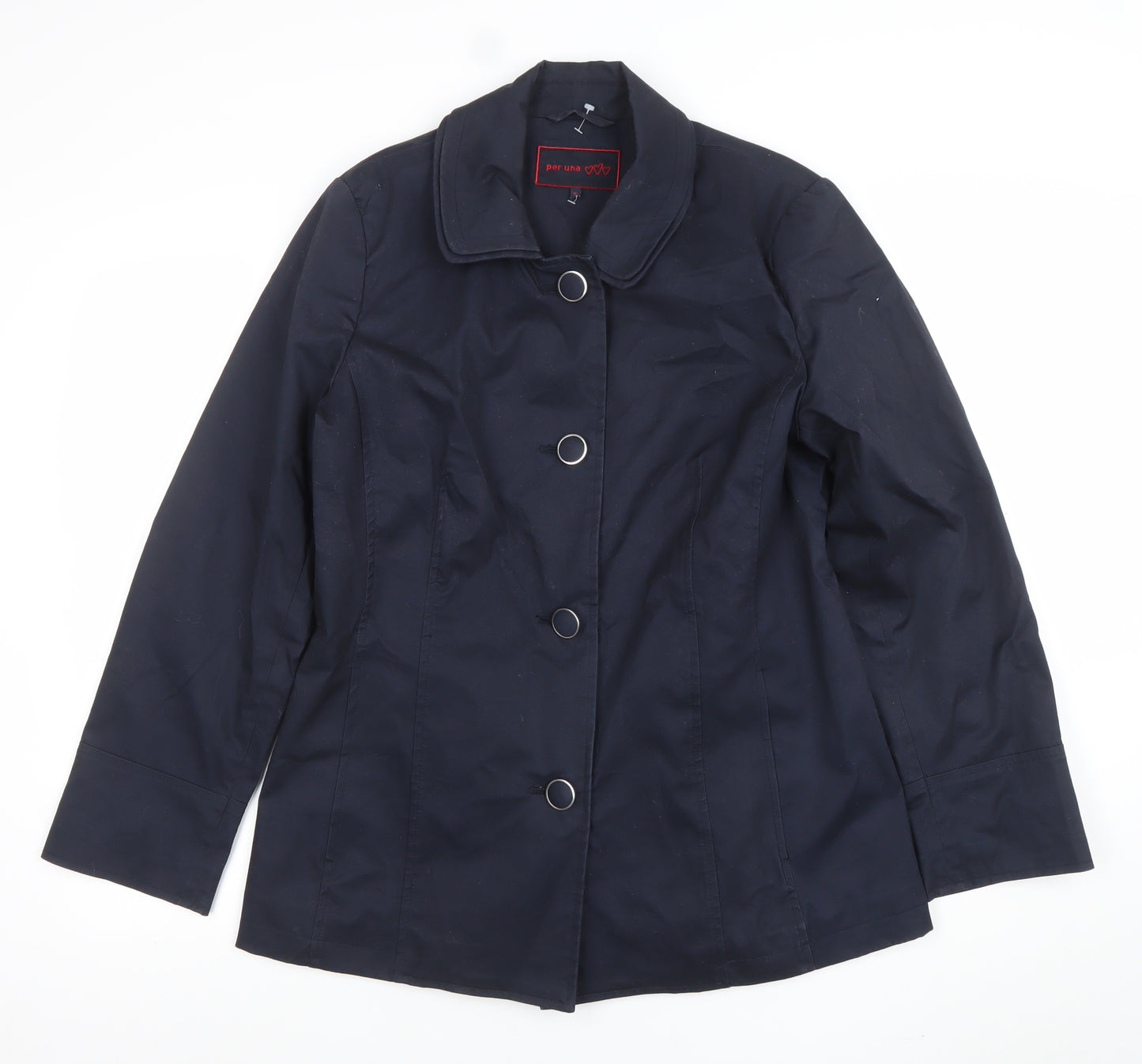 Marks and Spencer Per Una Navy Button Blazer Jacket Women's Size 14