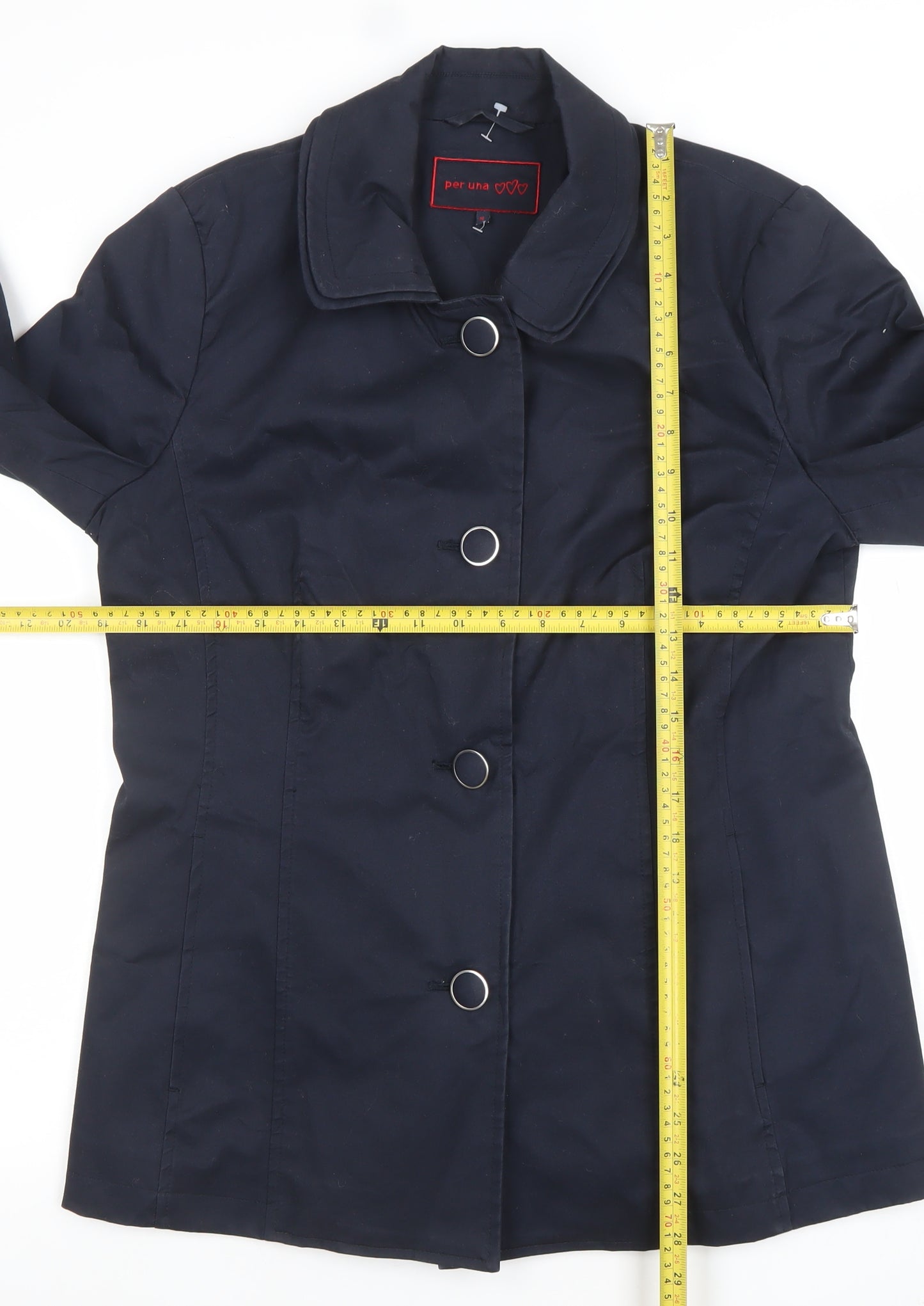 Marks and Spencer Per Una Navy Button Blazer Jacket Women's Size 14