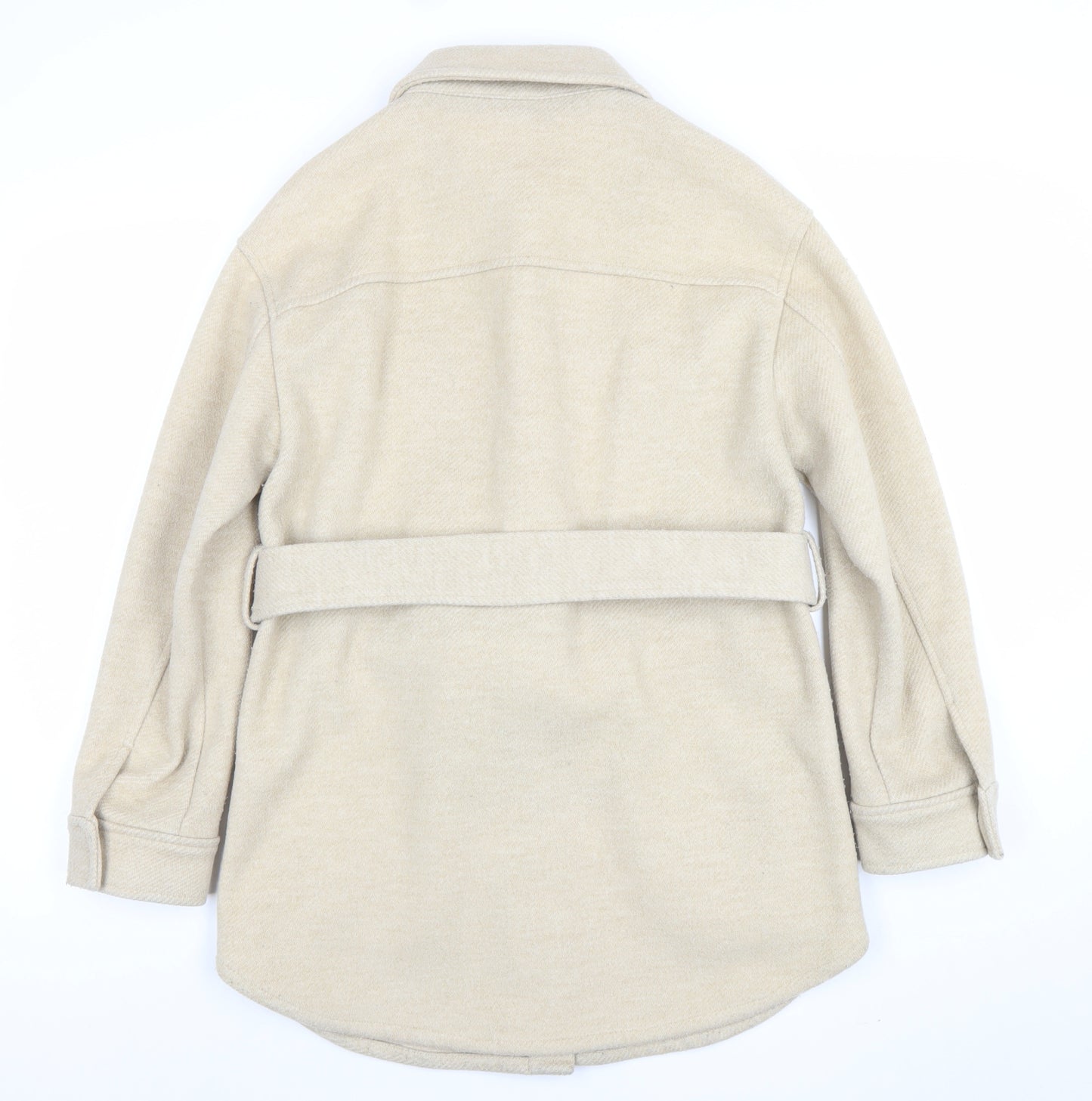 Marks and Spencer Womens Beige Belted Twill Jacket Size 8