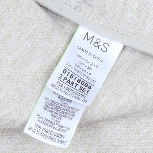 Marks and Spencer Womens Beige Belted Twill Jacket Size 8