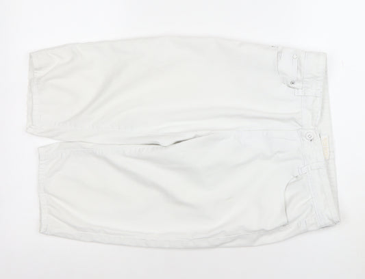 Miss Fanny Women's White Size 10 Bermuda Shorts Cotton Stretch