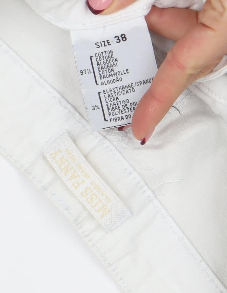 Miss Fanny Women's White Size 10 Bermuda Shorts Cotton Stretch
