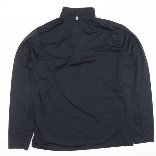 Rhino Men’s Black Rugby 1/4 Zip Pullover Top M UCD Dublin 2018