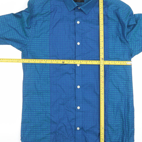 Invictus Men’s Blue Slim Fit Cotton Button-Up Shirt Size 40