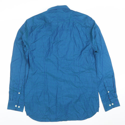 Invictus Men’s Blue Slim Fit Cotton Button-Up Shirt Size 40