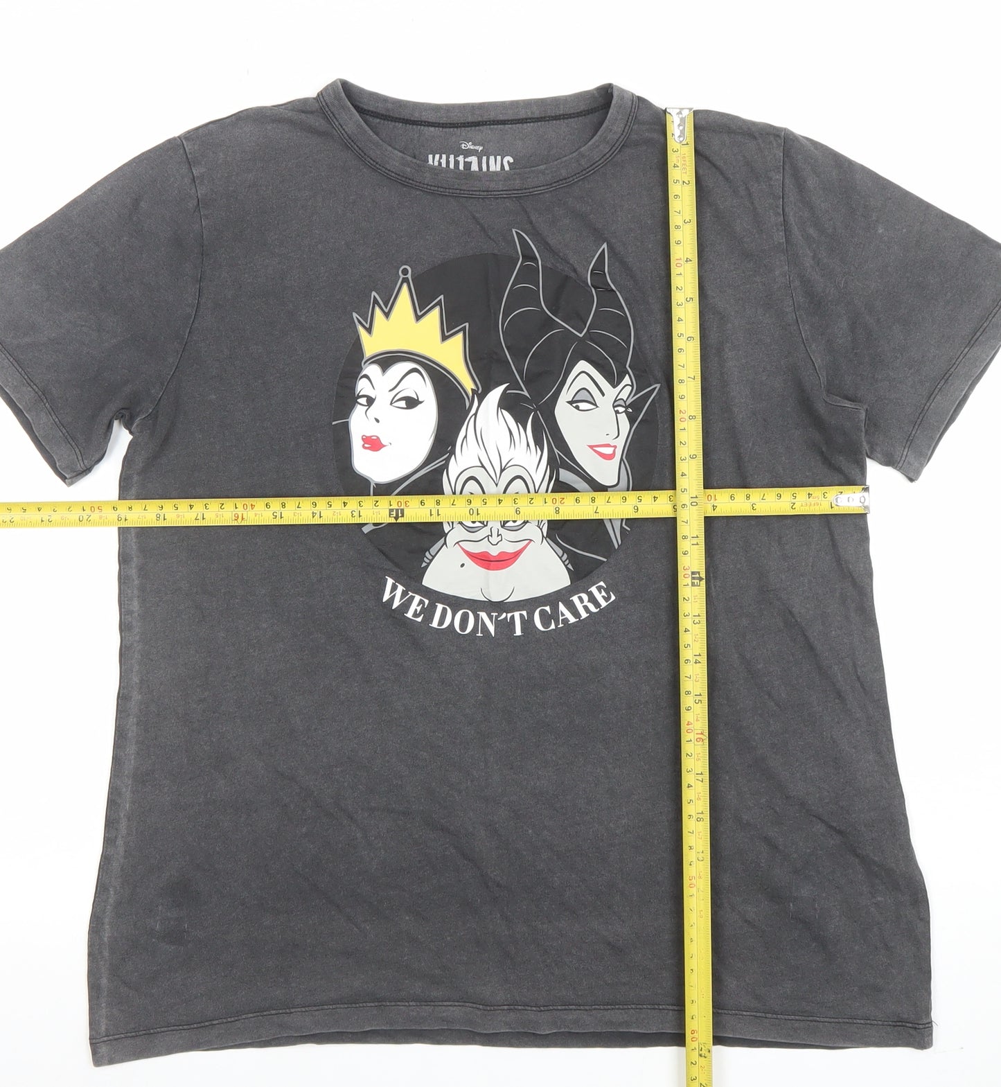 Pull & Bear Disney Villains Black Cotton T-Shirt Women S Casual Graphic
