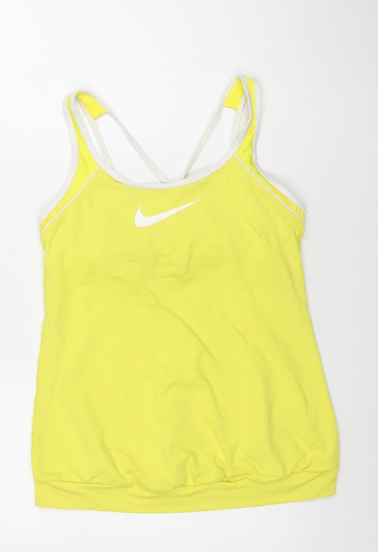 Nike Women's Yellow Dri-Fit Racerback Sleeveless Workout Tank Top Size M