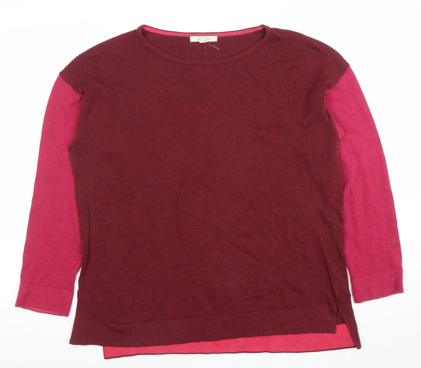 Wallis Women’s Red Long Sleeve Cotton Wool Blend Jumper Size 12