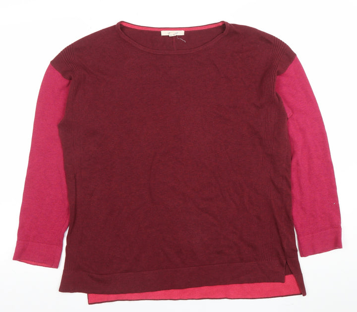 Wallis Women’s Red Long Sleeve Cotton Wool Blend Jumper Size 12