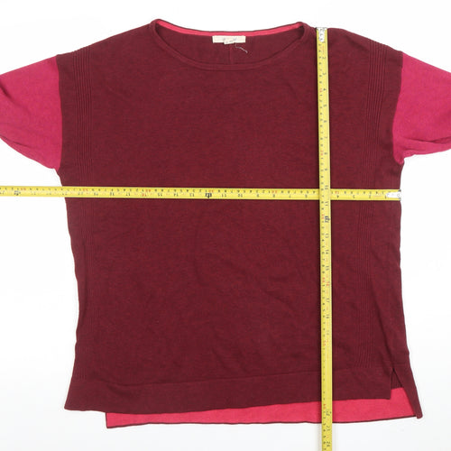 Wallis Women’s Red Long Sleeve Cotton Wool Blend Jumper Size 12