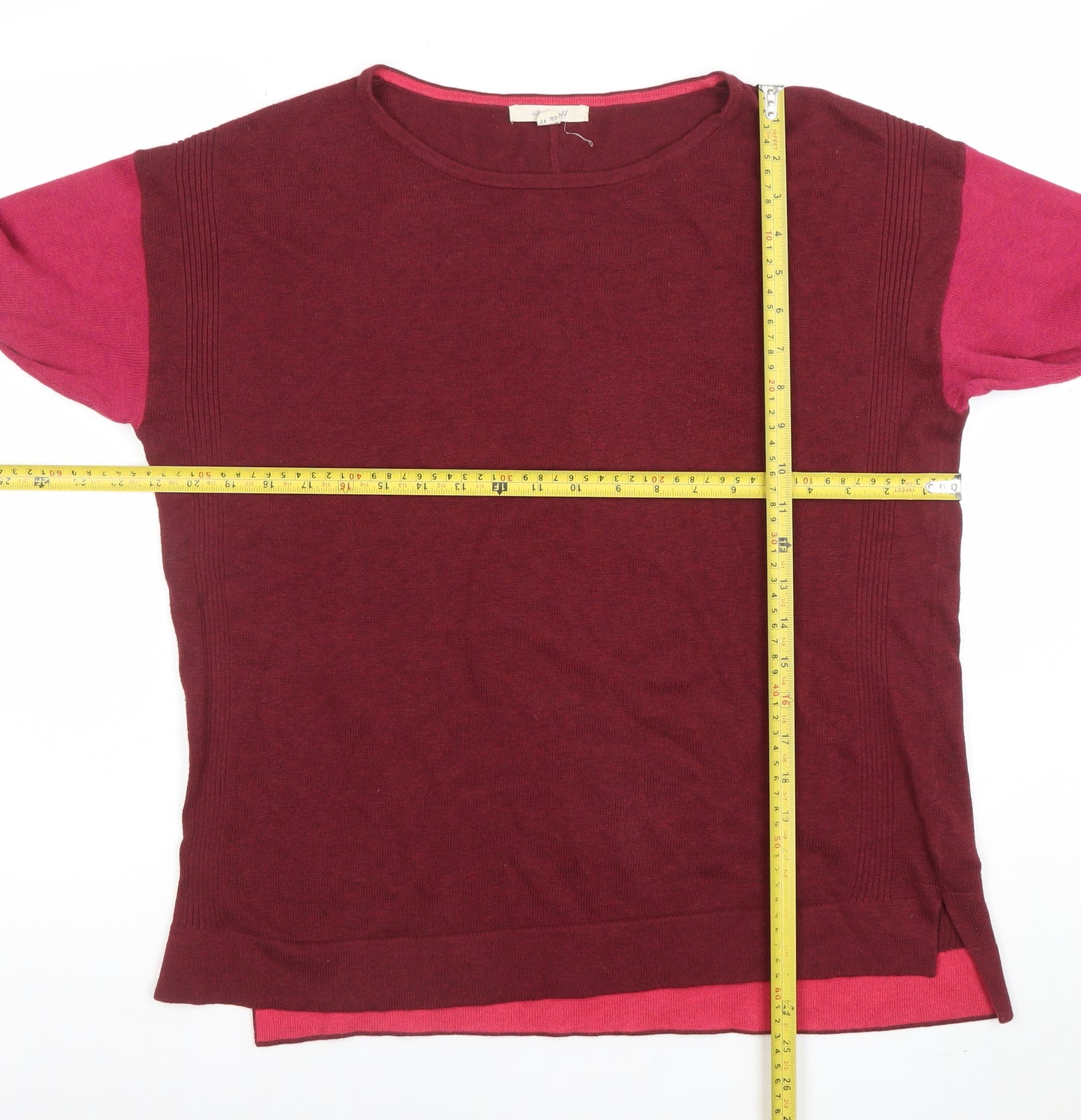 Wallis Women’s Red Long Sleeve Cotton Wool Blend Jumper Size 12