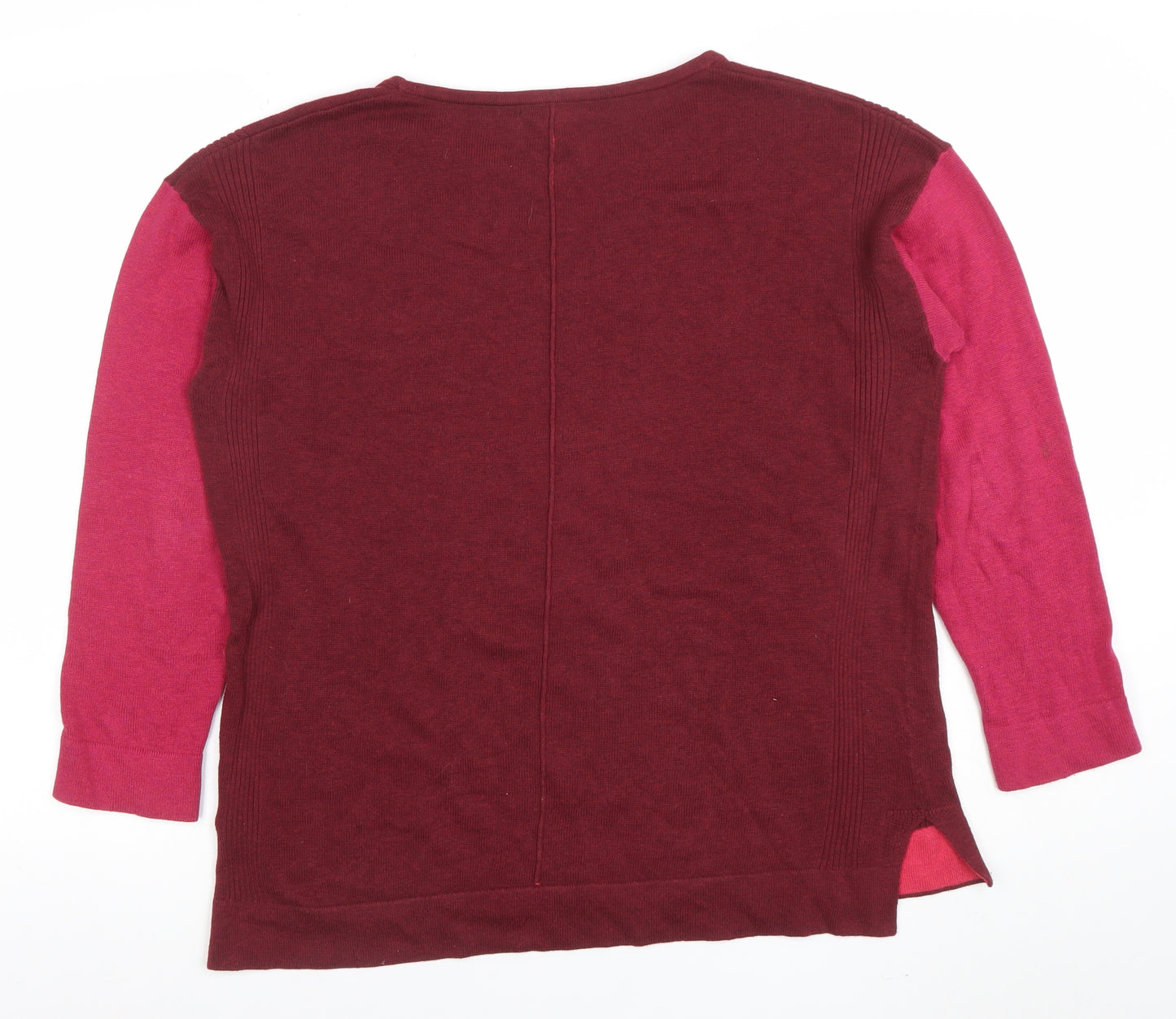 Wallis Women’s Red Long Sleeve Cotton Wool Blend Jumper Size 12