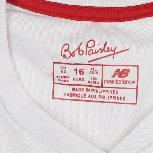 New Balance Boys White Liverpool FC M.Salah 11 Football Jersey Top 16 Years