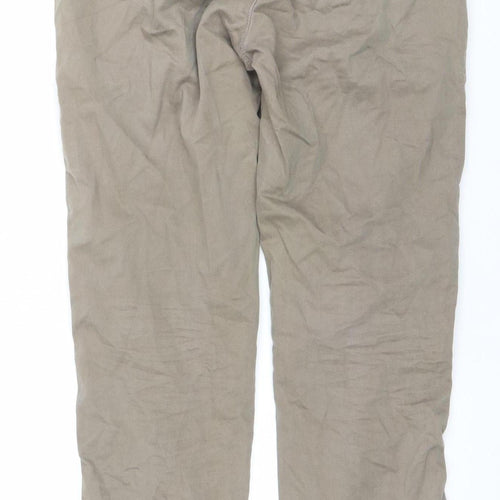 Ted Baker Men's Beige 30R Straight Fit Cotton Jeans