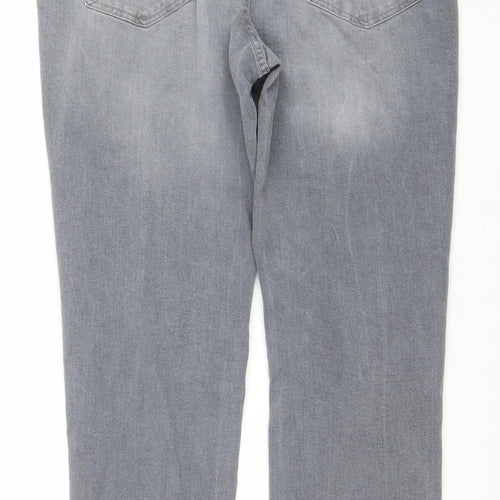Denim Co Men's Grey Relaxed Straight Jeans W34 L32