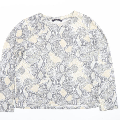 Marks and Spencer Women’s Grey Animal Print Jumper Size 14