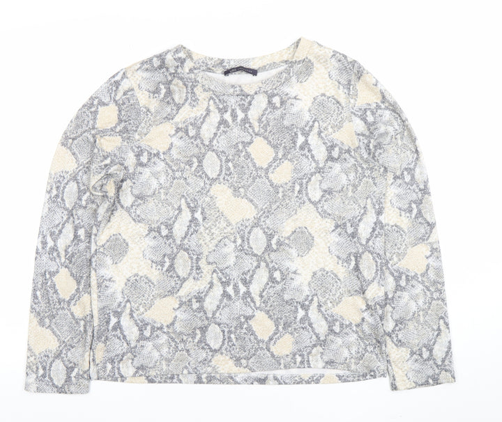Marks and Spencer Women’s Grey Animal Print Jumper Size 14