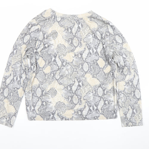 Marks and Spencer Women’s Grey Animal Print Jumper Size 14