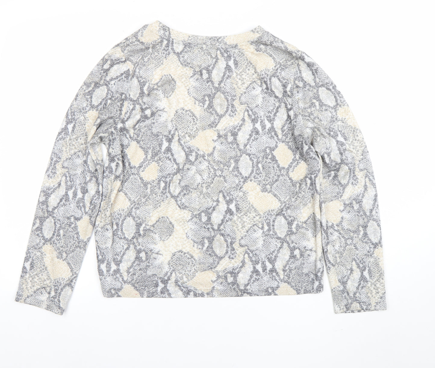 Marks and Spencer Women’s Grey Animal Print Jumper Size 14