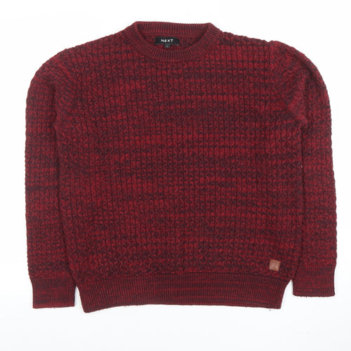 Next Women’s Red Chunky Knit Crew Neck Jumper Size S