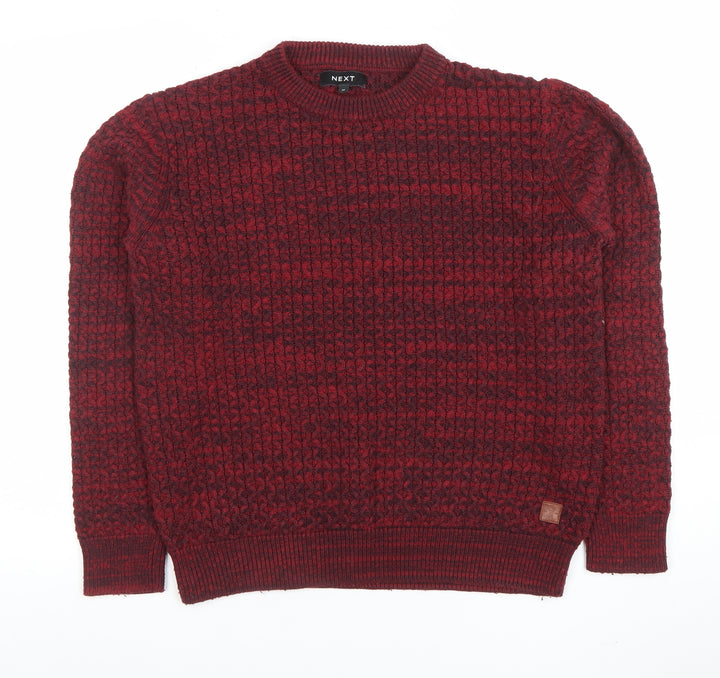 Next Women’s Red Chunky Knit Crew Neck Jumper Size S