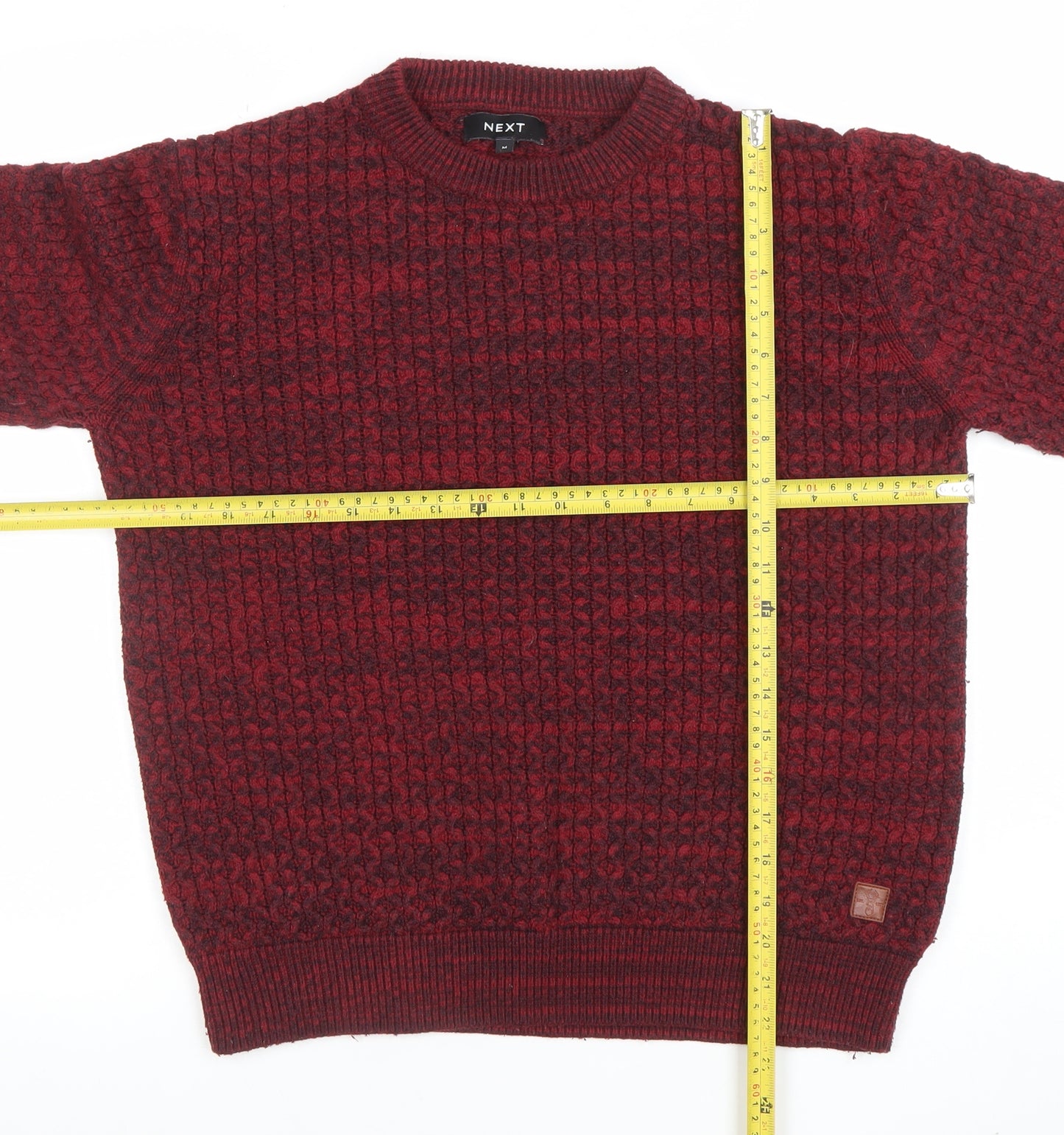 Next Women’s Red Chunky Knit Crew Neck Jumper Size S
